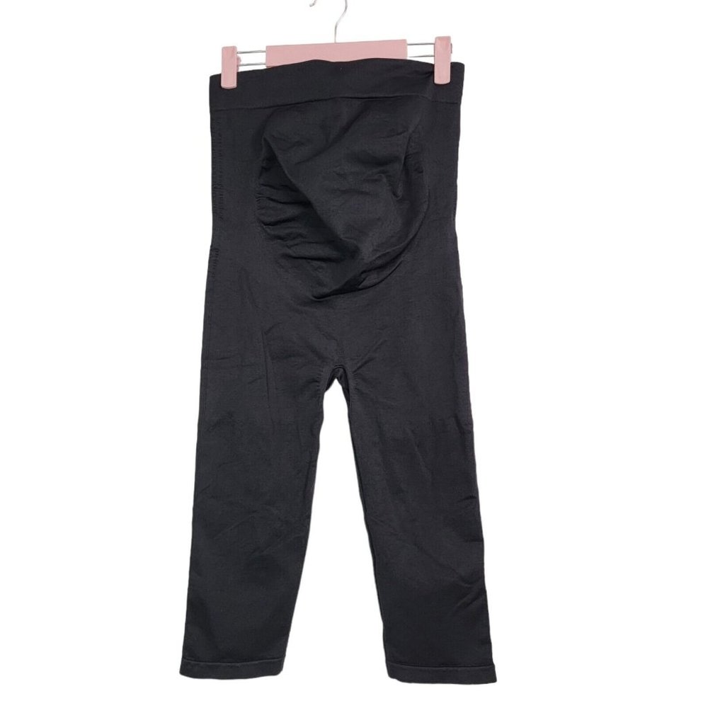 BLANQI Size LARGE Everyday Women’s Maternity Belly Support Crop Leggings Black